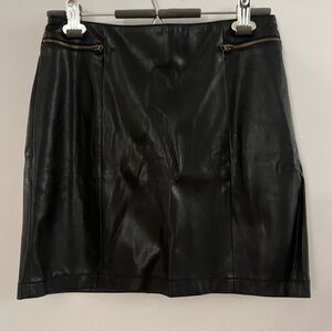 Black NAF NAF faux leather skirt from Paris